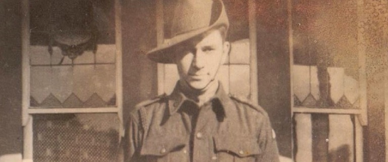 Bill Eaton, Bongaree Centenarian in his WWII uniform Bill Eaton, Bongaree Centenarian in his WWII uniform