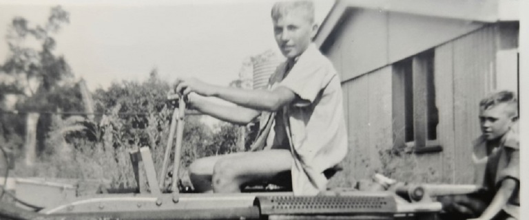 Charles on the ransome tractor pulling the plough Charles on the ransome tractor pulling the plough
