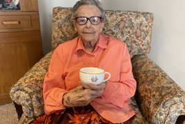 Irene Lyall with teacup.JPEG Irene Lyall with teacup.JPEG