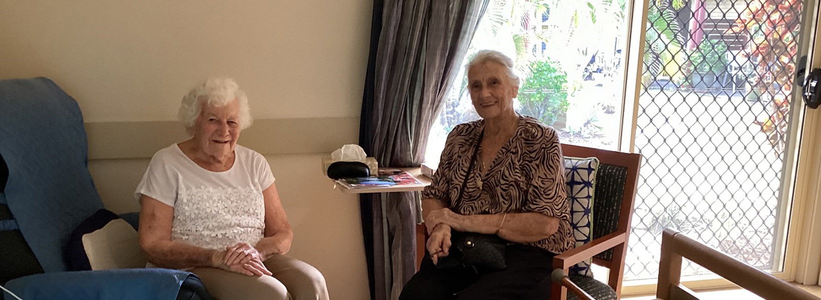 Julie and Doreen reuniting at Galleon Gardens Julie and Doreen reuniting at Galleon Gardens