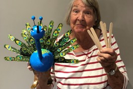 Rita Moller with peacock_crop.jpg Rita Moller with peacock_crop.jpg