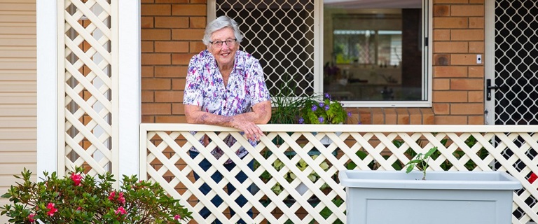 Janice outside her Baycrest home