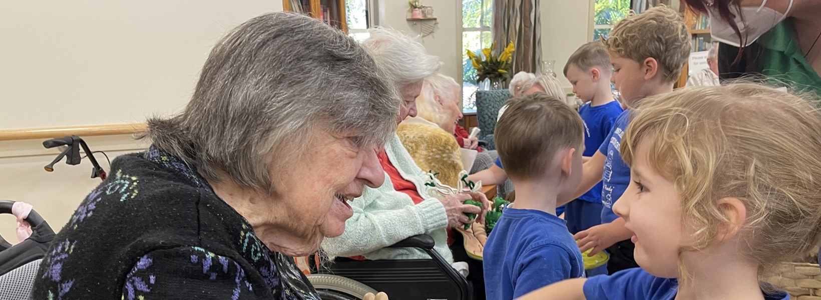Milford Grange resident and Winston Glades Early Education student.jpg Milford Grange resident and Winston Glades Early Education student.jpg