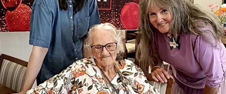 Norma celebrating her birthday.jpg Norma celebrating her birthday.jpg