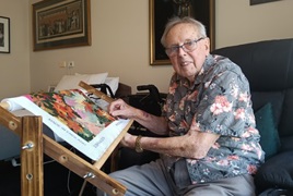 Syd working on his latest tapestry__.jpg Syd working on his latest tapestry__.jpg