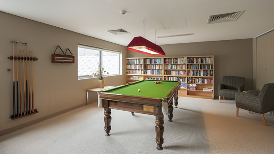 Hillside Gardens Retirement Living - billiards